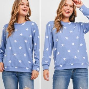 Star print pullover